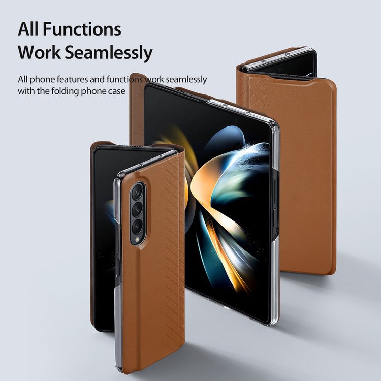 Samsung Galaxy Z Fold 4 Case DUX DUCIS Bril Series Shockproof - Brown