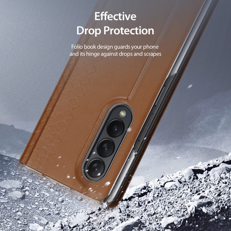 Samsung Galaxy Z Fold 4 Case DUX DUCIS Bril Series Shockproof - Brown