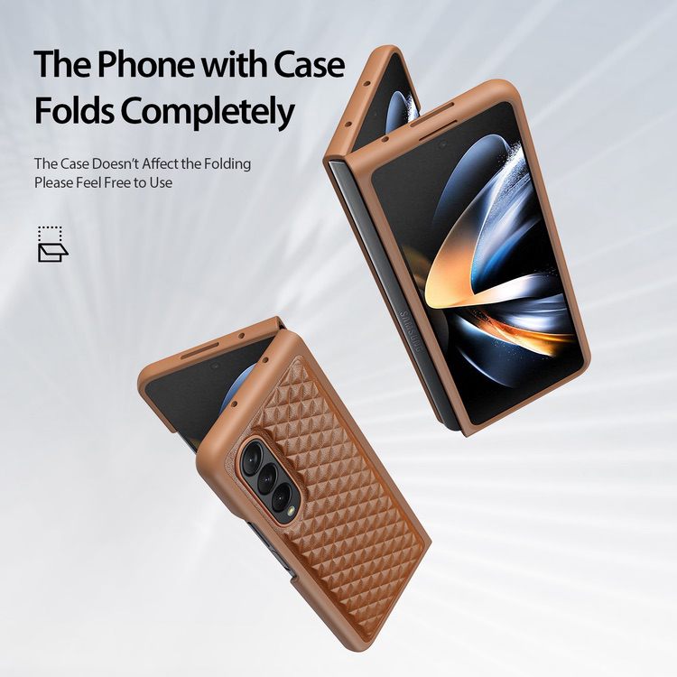 Samsung Galaxy Z Fold 4 Case DUX DUCIS Venice Series Shockproof - Brown