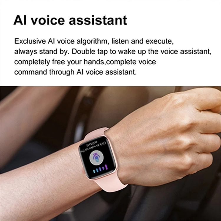 Smart Watch IP68 Waterproof Heart Rate Blood Pressure - Black