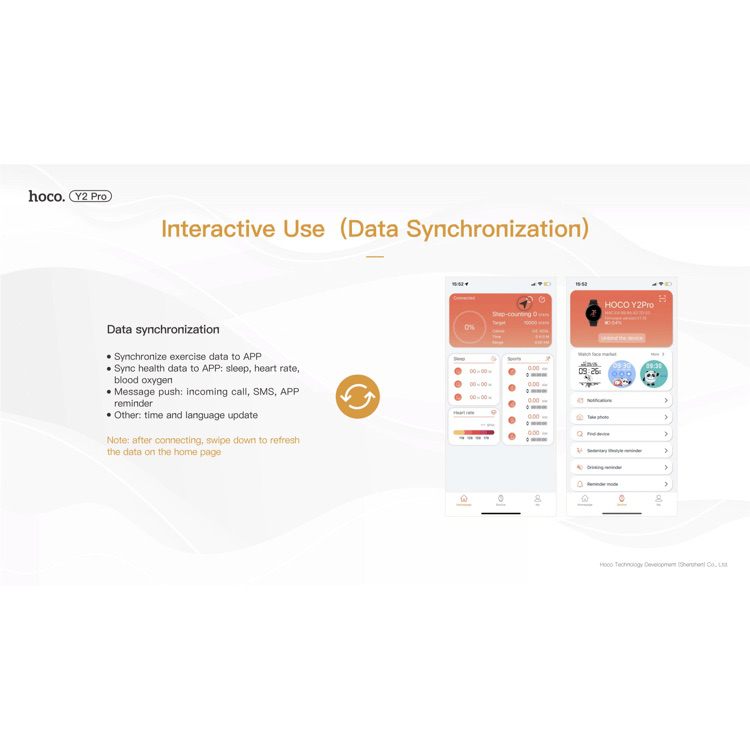 Smart Watch With Phone Call Heart Rate Sleep Monitor HOCO Sports Y2 Pro