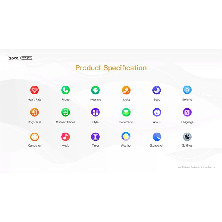 Smart Watch With Phone Call Heart Rate Sleep Monitor HOCO Sports Y2 Pro