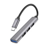 USB C Type-C To 4 Port USB Adapter Hub HOCO HB26