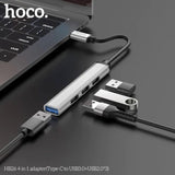 USB C Type-C To 4 Port USB Adapter Hub HOCO HB26