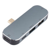 USB Hub - USB C Male to Dual USB C + Dual USB + USB 3.0 Female Adapter