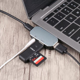 USB Hub USB C Male to USB C + 3.5mm AUX + USB 3.0 + USB Female Adapter