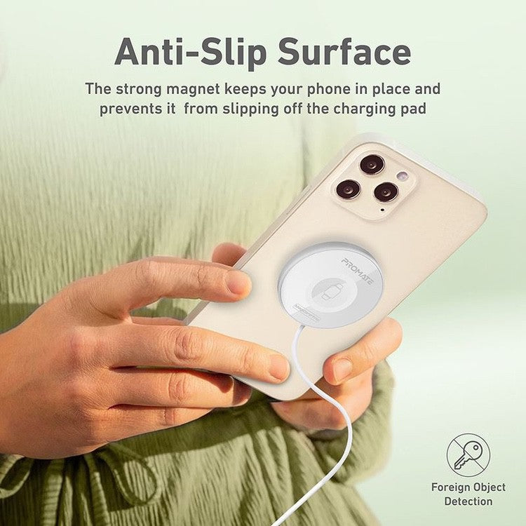 Wireless Charger Dual Sided Magnetic 15W PROMATE - White