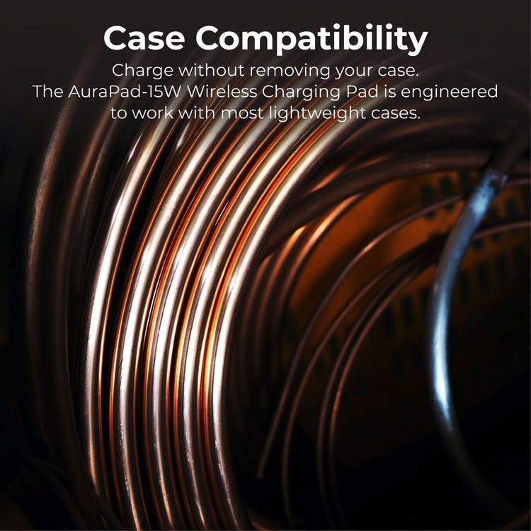 Wireless Charger Ultra Slim 15W Fast Charge Promate - Black