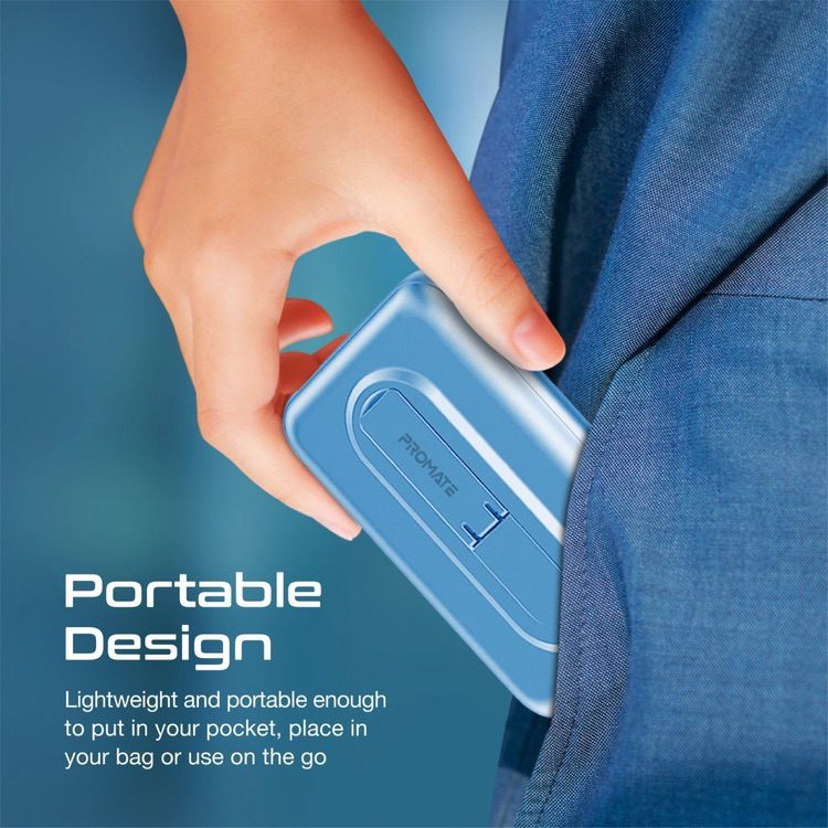 Wireless Charging Power Bank For 15W PROMATE 10000mAh - Blue