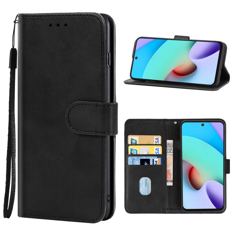 Xiaomi Redmi Note 11 4G Case Made With PU Leather and TPU - Black